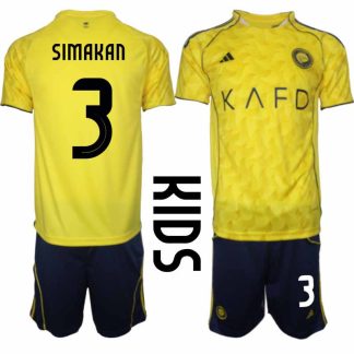 Al-Nassr Mohamed Simakan #3 Barn Hemmaställ 2025-26 Tröja + Shorts
