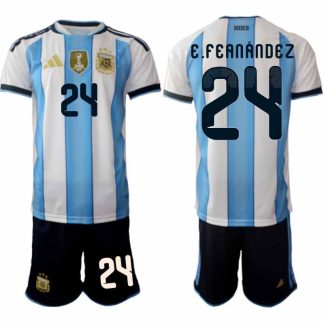 Argentina 2026 VM Hemmaställ Herr Enzo Fernández #24 Kortärmad Fotbollströja