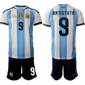 Argentina 2026 VM Hemmaställ Herr Gabriel Batistuta #9 Kortärmad Fotbollströja