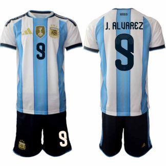 Argentina 2026 VM Hemmaställ Herr Julián Alvarez #9 Kortärmad Fotbollströja