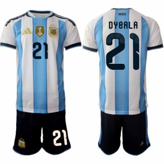 Argentina 2026 VM Hemmaställ Herr Paulo Dybala #21 Kortärmad Fotbollströja