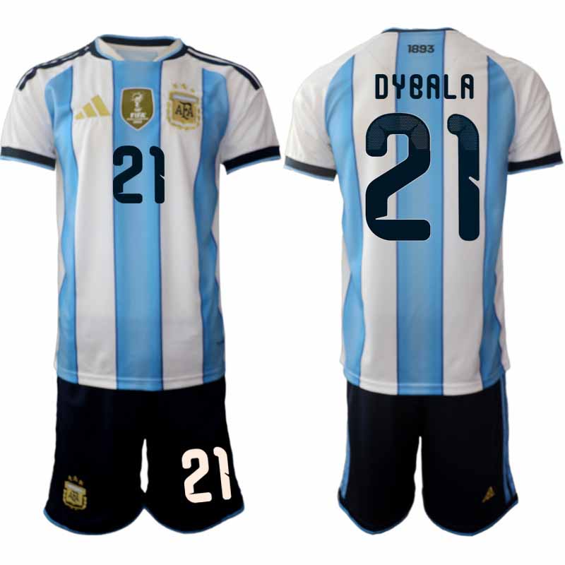 Argentina 2026 VM Hemmaställ Herr Paulo Dybala #21 Kortärmad Fotbollströja