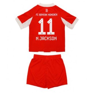 Bayern München 2025-26 Hemmaställ Barn Nicolas Jackson #11 Tröja + Shorts