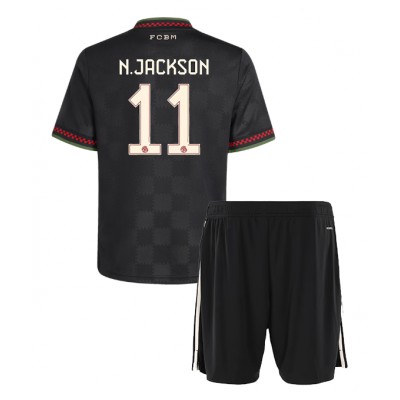 Bayern München 2025-26 Tredjeställ Barn Nicolas Jackson #11 Tröja + Shorts