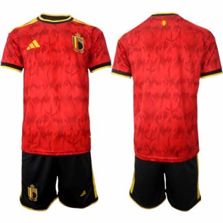 Belgien 2026 VM Hemmaställ Herr Kortärmad Fotbollströja + Shorts