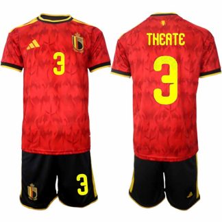 Belgien VM 2026 Hemmaställ Herr Arthur Theate #3 Kortärmad Fotbollströja + Shorts
