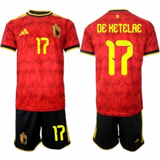 Belgien VM 2026 Hemmaställ Herr Charles De Ketelaere #17 Kortärmad Fotbollströja + Shorts