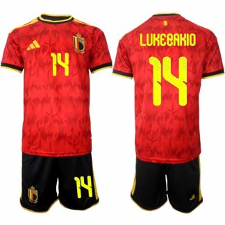 Belgien VM 2026 Hemmaställ Herr Dodi Lukebakio #14 Kortärmad Fotbollströja + Shorts