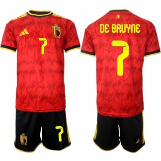 Belgien VM 2026 Hemmaställ Herr Kevin De Bruyne #7 Kortärmad Fotbollströja + Shorts