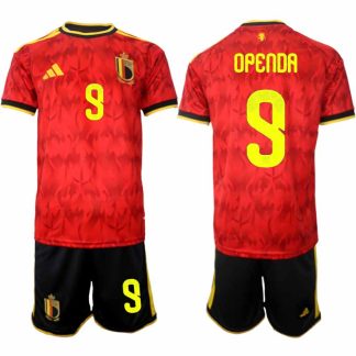 Belgien VM 2026 Hemmaställ Herr Loïs Openda #9 Kortärmad Fotbollströja + Shorts