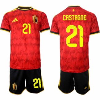 Belgien VM 2026 Hemmaställ Herr Timothy Castagne #21 Kortärmad Fotbollströja + Shorts