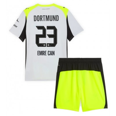 Borussia Dortmund Barn Bortaställ 2025/26 Emre Can 23 Tröja + Shorts