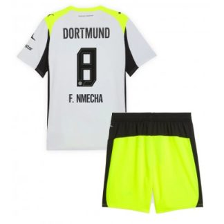 Borussia Dortmund Barn Bortaställ 2025/26 Felix Nmecha 8 Tröja + Shorts