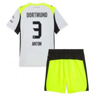 Borussia Dortmund Barn Bortaställ 2025/26 Waldemar Anton 3 Tröja + Shorts