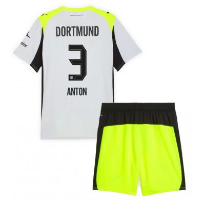 Borussia Dortmund Barn Bortaställ 2025/26 Waldemar Anton 3 Tröja + Shorts