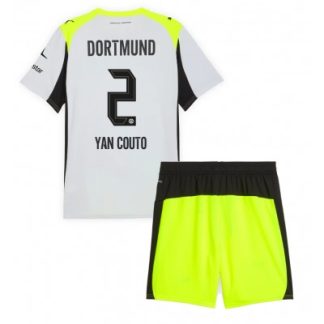 Borussia Dortmund Barn Bortaställ 2025/26 Yan Couto 2 Tröja + Shorts