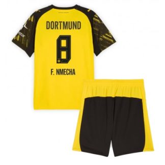 Borussia Dortmund Barn Hemmaställ 2025/26 Felix Nmecha 8 Tröja + Shorts