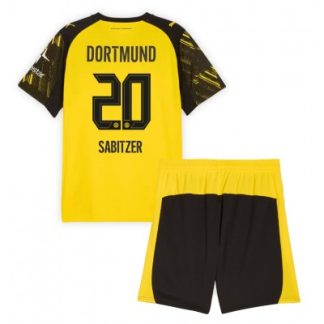 Borussia Dortmund Barn Hemmaställ 2025/26 Marcel Sabitzer 20 Tröja + Shorts