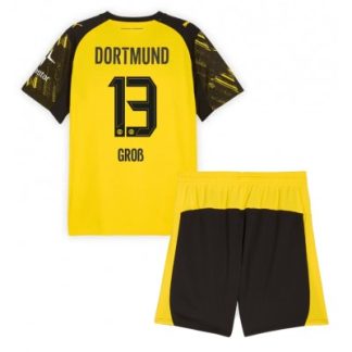 Borussia Dortmund Barn Hemmaställ 2025/26 Pascal Gross 13 Tröja + Shorts
