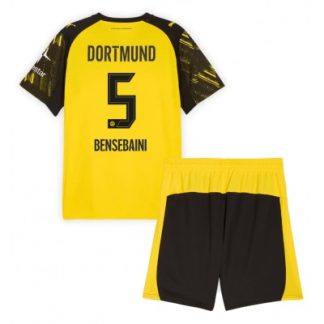 Borussia Dortmund Barn Hemmaställ 2025/26 Ramy Bensebaini 5 Tröja + Shorts