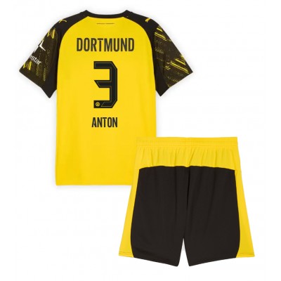 Borussia Dortmund Barn Hemmaställ 2025/26 Waldemar Anton 3 Tröja + Shorts