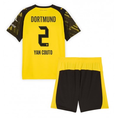 Borussia Dortmund Barn Hemmaställ 2025/26 Yan Couto 2 Tröja + Shorts