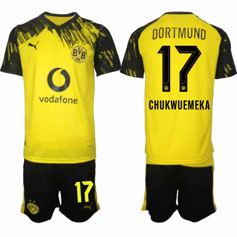 Borussia Dortmund Carney Chukwuemeka #17 Herr Hemmaställ 2025-26 Tröja + Shorts