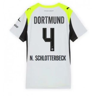 Borussia Dortmund Dam Bortatröja 2025/26 Nico Schlotterbeck 4 Fotbollströja