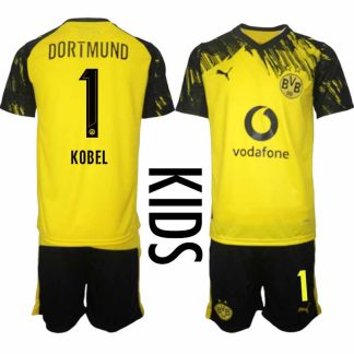 Borussia Dortmund Gregor Kobel #1 Barn Hemmaställ 2025-26 Tröja + Shorts