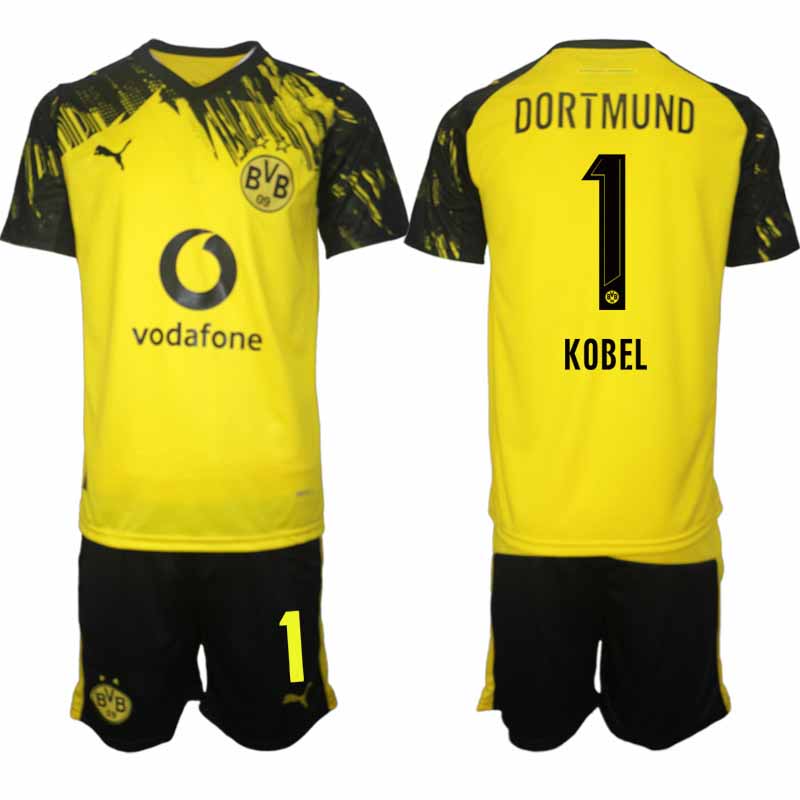 Borussia Dortmund Gregor Kobel #1 Herr Hemmaställ 2025-26 Tröja + Shorts