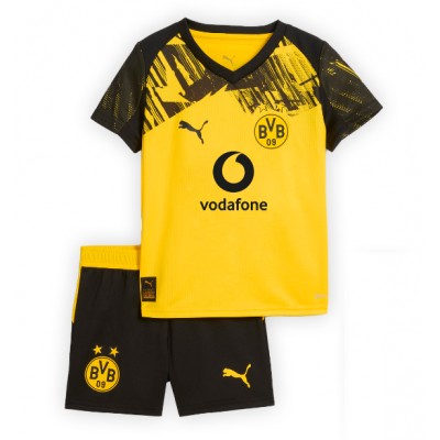 Borussia Dortmund Hemmaställ 2025/26 Kortärmad Barn Tröja + Shorts
