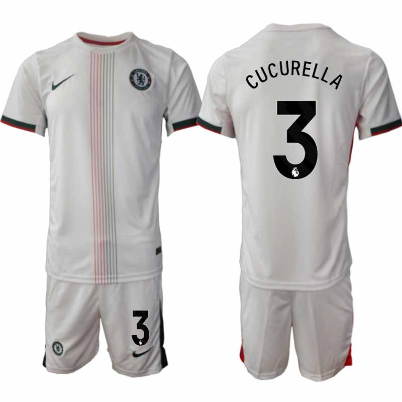 Chelsea Marc Cucurella #3 Herr Bortaställ 2025-26 Tröja + Shorts