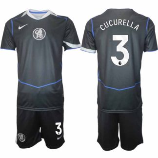 Chelsea Marc Cucurella #3 Herr Tredjeställ 2025-26 Tröja + Shorts