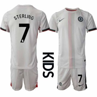 Chelsea Raheem Sterling #7 Barn Bortaställ 2025-26 Tröja + Shorts