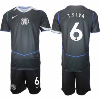 Chelsea Thiago Silva #6 Herr Tredjeställ 2025-26 Tröja + Shorts