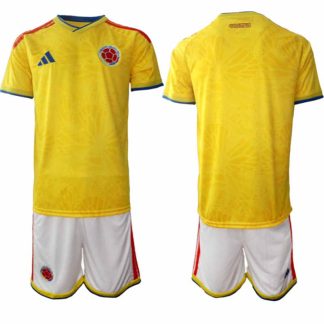Colombia 2026 VM Hemmaställ Herr Kortärmad Fotbollströja + Shorts