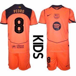 FC Barcelona Barn Tredjeställ Pedri #8 UEFA Champions League 2025-26 Tröja + Shorts