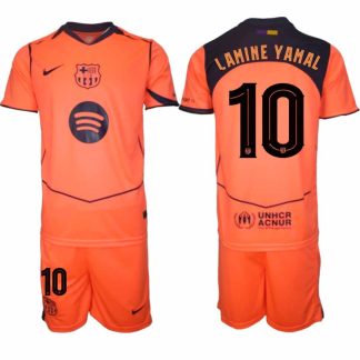 FC Barcelona Herr Tredjeställ Lamine Yamal #10 UEFA Champions League 2025-26 Tröja + Shorts
