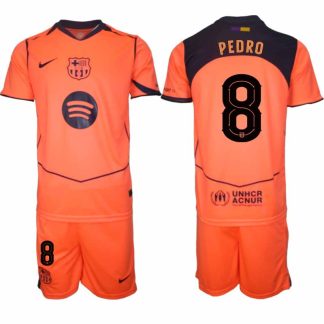 FC Barcelona Herr Tredjeställ Pedri #8 UEFA Champions League 2025-26 Tröja + Shorts