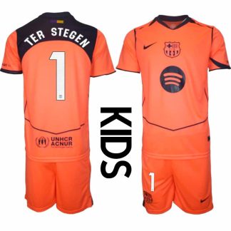 FC Barcelona Marc-André ter Stegen #1 Barn Tredjeställ 2025-26 Tröja + Shorts