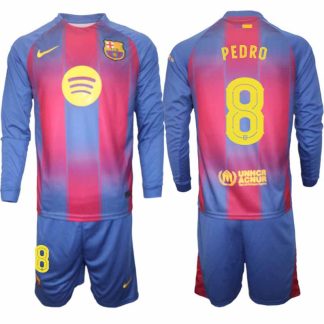 FC Barcelona UEFA Champions League Hemmaställ Herr 2025/26 – Pedri #8 Långärmad Tröja + Shorts