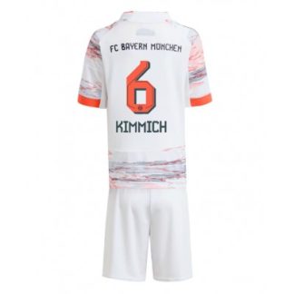FC Bayern München Barn Bortaställ 2025/26 Joshua Kimmich #6 Kortärmad + Shorts