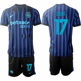 Inter Milan Andy Alune Diouf #17 Herr Hemmaställ 2025-26 Tröja + Shorts