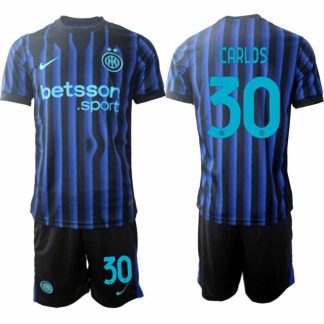 Inter Milan Carlos Augusto #30 Herr Hemmaställ 2025-26 Tröja + Shorts