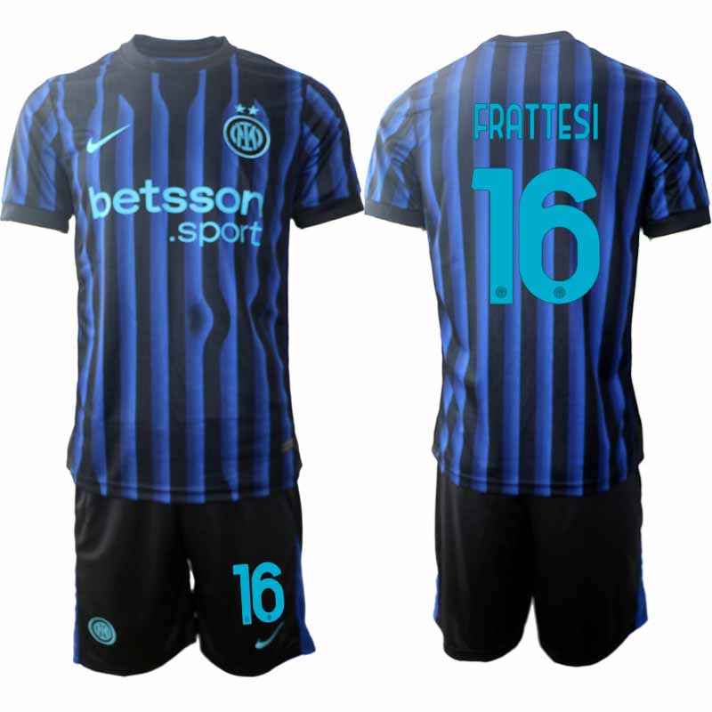 Inter Milan Davide Frattesi #16 Herr Hemmaställ 2025-26 Tröja + Shorts