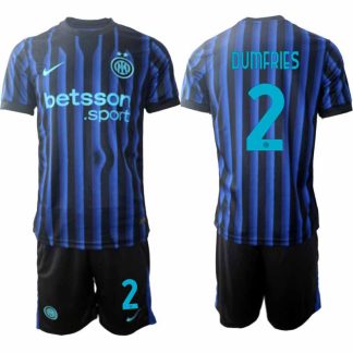 Inter Milan Denzel Dumfries #2 Herr Hemmaställ 2025-26 Tröja + Shorts