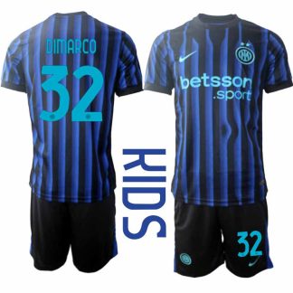 Inter Milan Federico Dimarco #32 Barn Hemmaställ 2025-26 Tröja + Shorts