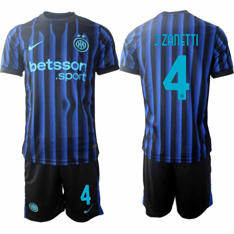 Inter Milan Javier Zanetti #4 Herr Hemmaställ 2025-26 Tröja + Shorts