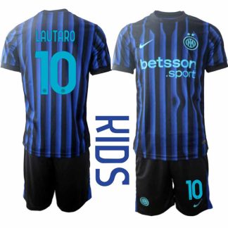 Inter Milan Lautaro Martínez #10 Barn Hemmaställ 2025-26 Tröja + Shorts