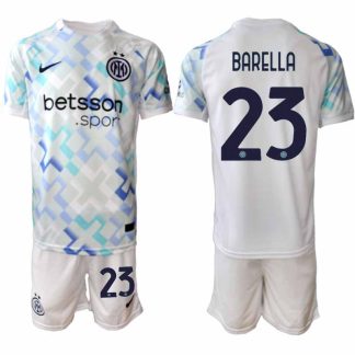 Inter Milan Nicolò Barella #23 Herr Bortaställ 2025-26 Tröja + Shorts